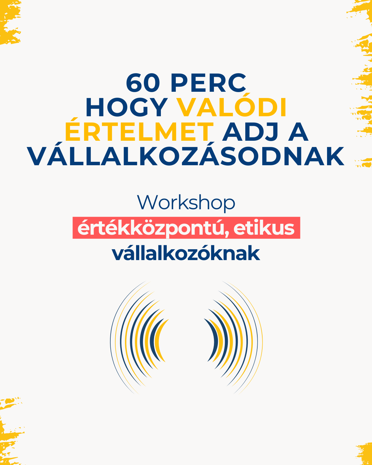 SONAR workshop értékvezérelt vállalkozásoknak